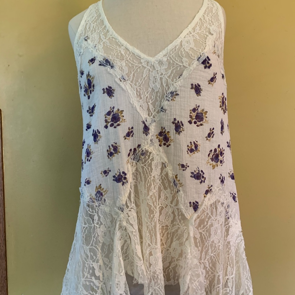 Free People Lace Shirt